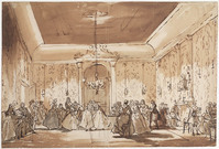 U+ 052
<br/>
Een ontvangst, gezelschap van dames en heren
<br/>
<em>Troost, Cornelis (1697-1750)</em>